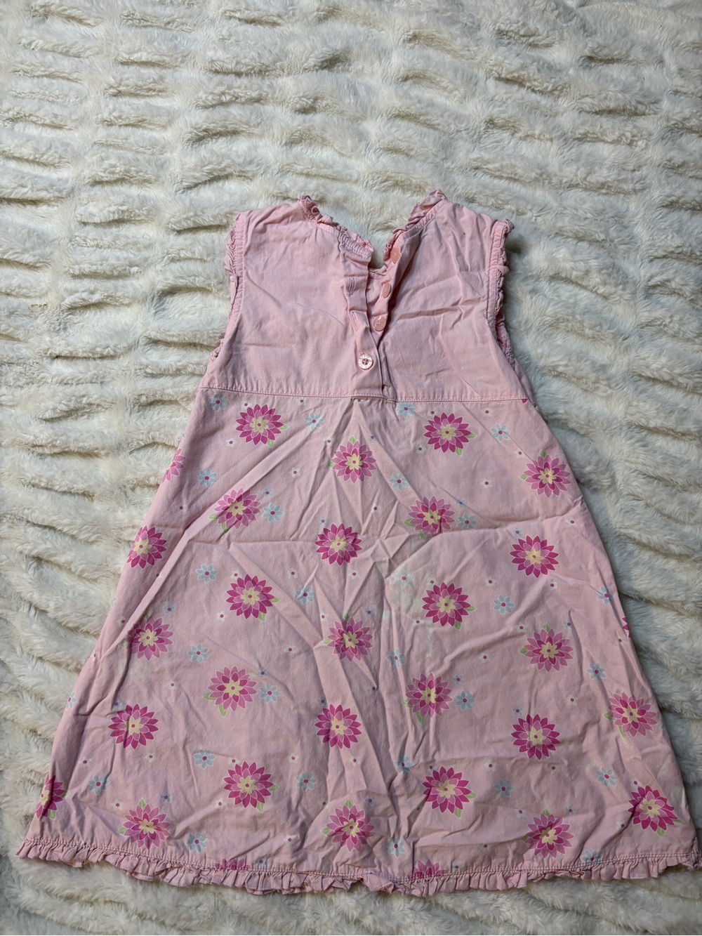 George Pink Floral Ruffle Neck Sundress - Picture 2 of 3